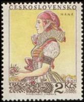 (1955-035) Марка Чехословакия "Хана Моравия"    Национальная одежда III Θ