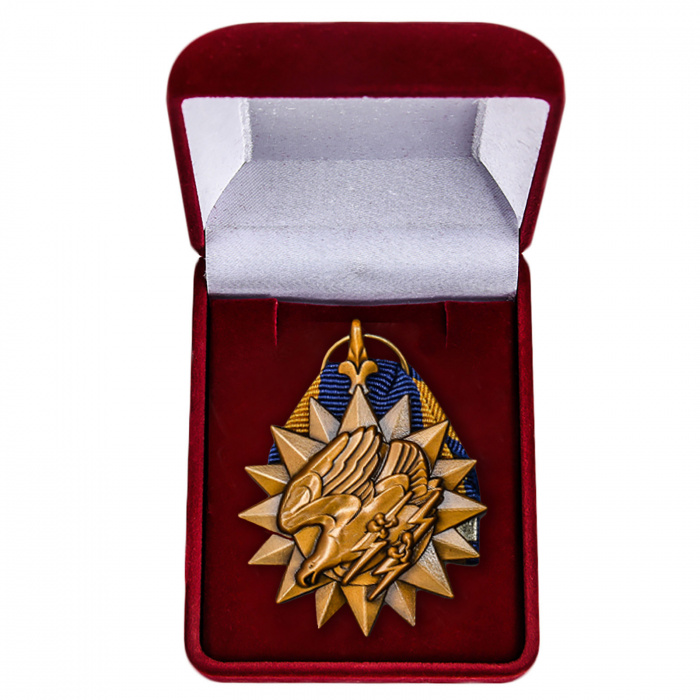 Копия: Медаль  &quot;Наградная воздушная медаль США &quot;  в бархатном футляре