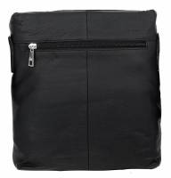 Планшет мужской "Генрих", 1 отдел, 2 наружных кармана, длинный ремень, цвет чёрный