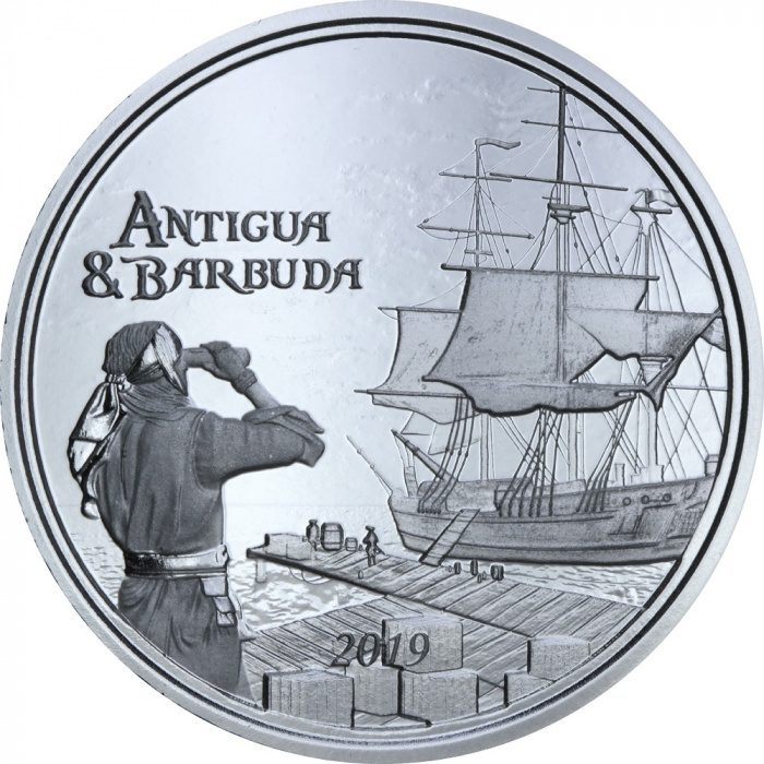 (2019) Монета Антигуа и Барбуда 2019 год 2 доллара &quot;Контрабанда рома&quot;  Серебро Ag 999  PROOF