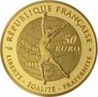 (№2011km1839) Монета Франция 2011 год 50 Euro (Зимние Игры)