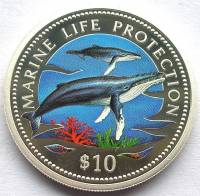 () Монета Намибия 1998 год 10 долларов ""  Биметалл (Серебро - Ниобиум)  UNC