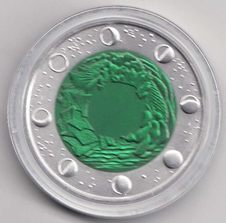 () Монета Латвия 2010 год   &quot;&quot;   Серебро (Ag)  UNC