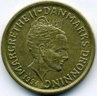 (1994) Монета Дания 1994 год 20 крон "Маргарет II"  Бронза  VF