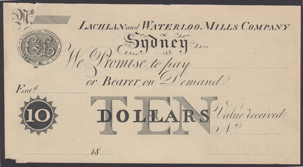 (№1800) Банкнота Австралия 1800 год &quot;10 Dollars&quot;