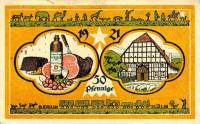 (№1921) Банкнота Германия 1921 год "50 Pfennig"
