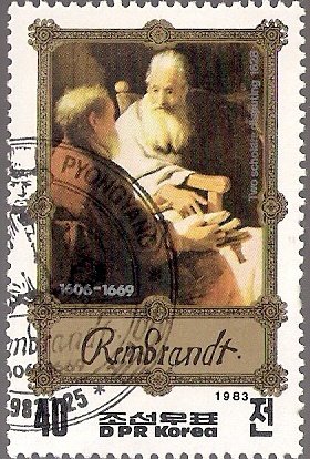 (1983-014) Марка Северная Корея "Ученые люди"   Картины Рембрандта III &Theta;