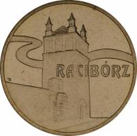 (138) Монета Польша 2007 год 2 злотых "Рацибуж"  Латунь  UNC
