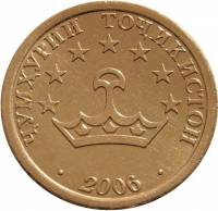 (№2006km4.2) Монета Таджикистан 2006 год 20 Dirams (большой 20)