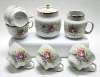 Чайный сервиз Пролетарий Сахарница Молочник Чашки 7 предметов СССР винтаж фарфор