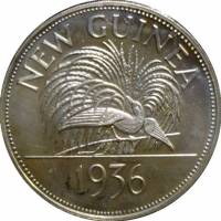  Монета Папуа-Новая Гвинея 1936 год 1     Биметалл (Серебро - Ниобиум)  UNC