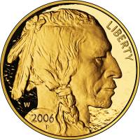 (2006) Монета США 2006 год 50 долларов   Буффало  AU