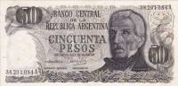 (,) Банкнота Аргентина 1974 год 50 песо "Хосе де Сан-Мартин" Decreto-Ley  UNC