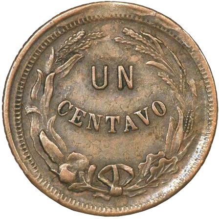 (№1895km60) Монета Гондурас 1895 год 1 Centavo (Мул)