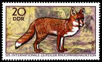 (1970-009) Марка Германия (ГДР) "Лиса"    Выставка меха III Θ