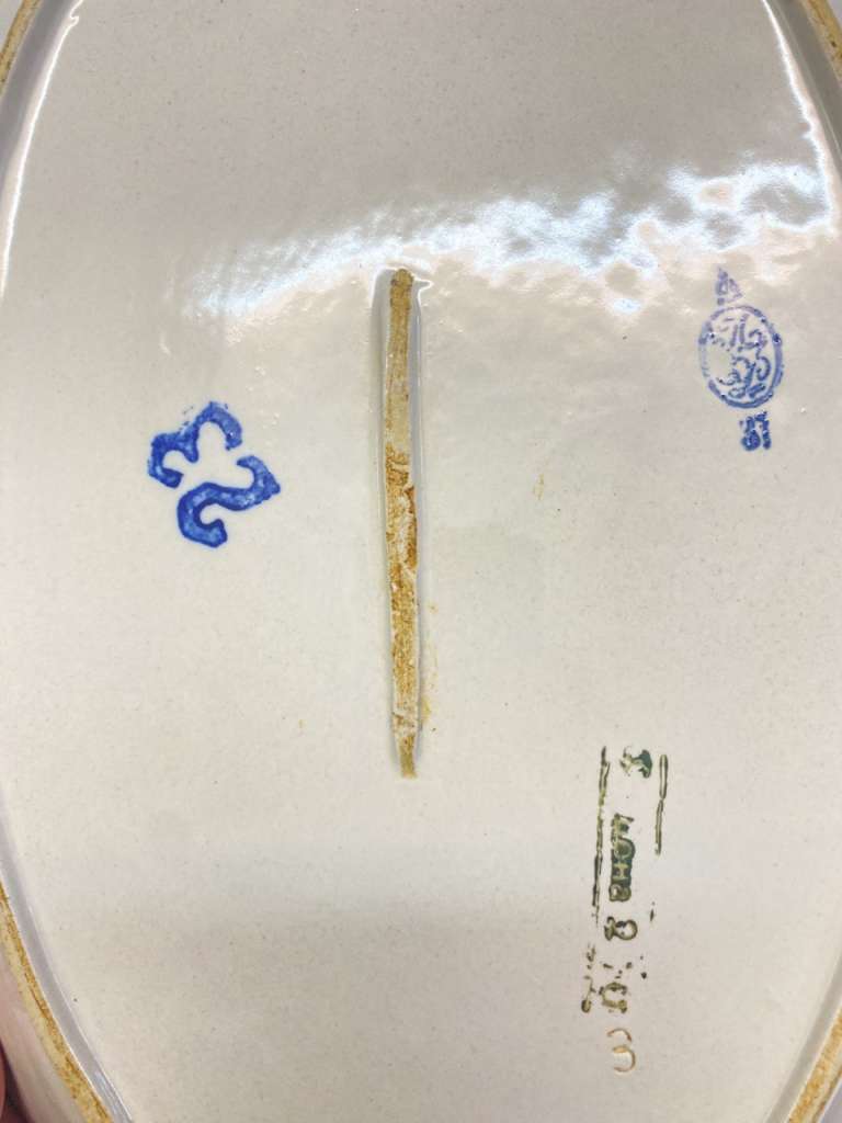 Блюдо овальное ЛенСтройФаянс виноград