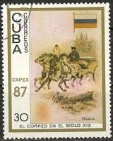 (1987-034) Марка Куба "Почта в России"    Выставка почтовых марок, Торонто III Θ