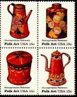 (№1979-1378) Лист марок США 1979 год "Пенсильвания Toleware", Гашеный