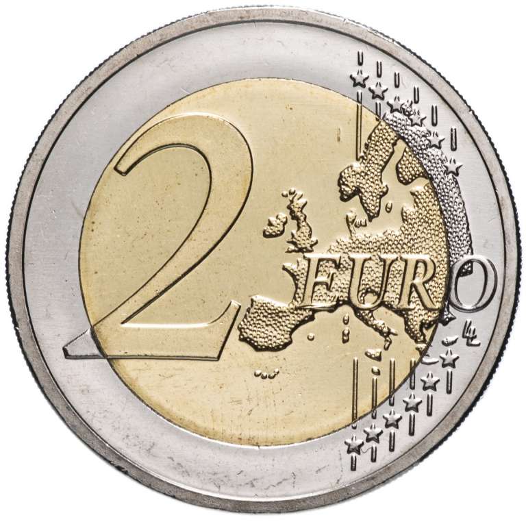 (023) Монета Германия (ФРГ) 2020 год 2 евро &quot;Бранденбург&quot; Двор F Биметалл  UNC