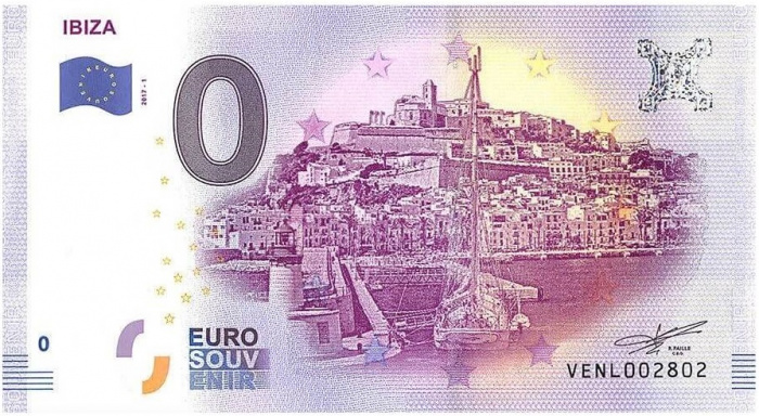 (2017) Банкнота Европа 2017 год 0 евро &quot;Ибица&quot;   UNC