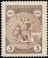 (1929-010) Марка Чехословакия "Убийство Св. Вацлава (Коричневая)"    1000 лет со дня смерти герцога 