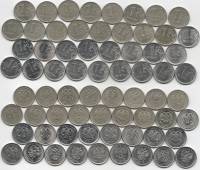 (1997-2023 СПМД ММД 34 монеты по 1 рублю) Набор монет Россия "Все года и мондворы"  XF