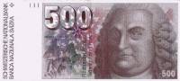 () Банкнота Швейцария 1976 год 500  ""   UNC