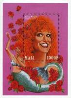 (№1995-77) Блок марок Мали 1995 год "Бетт Мидлер", Гашеный