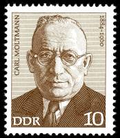 (1974-011) Марка Германия (ГДР) "Карл Мольтманн"    Деятели Рабочего движения III Θ