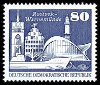 (1974-014) Марка Германия (ГДР) "Росток-Варнемюнде"    Достопримечательности ГДР II Θ