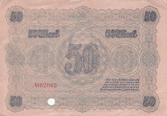 (№1918) Банкнота Германия 1918 год &quot;50 Mark&quot;