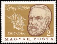 (1966-052) Марка Венгрия "Николай Зринский"    400 лет со дня смерти Николая Зринского III Θ