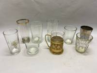 Стаканы 9 шт и подстаканник