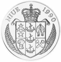 () Монета Остров Ниуэ 1990 год 500  ""   Биметалл (Серебро - Ниобиум)  AU