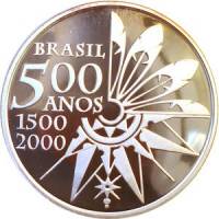  Монета Бразилия 2000 год 50     Биметалл (Серебро - Ниобиум)  UNC