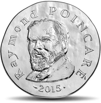 (2015) Монета Франция 2015 год 10 евро &quot;Раймон Пуанкаре&quot;  Серебро Ag 900  PROOF