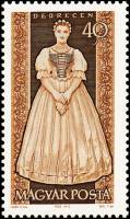 (1963-060) Марка Венгрия "Женщина из Дебрецена" ,  III O