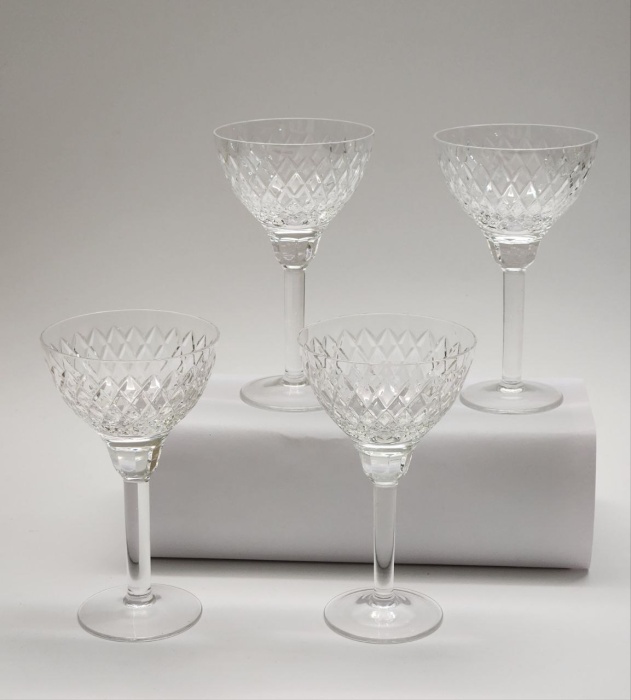 Бокалы фужеры 4 штуки хрусталь винтаж