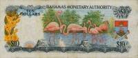 (№P-30a) Банкнота Багамские острова 1968 год 10 Dollars "Багамский доллар"