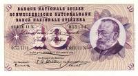 (№1956P-45c.2) Банкнота Швейцария 1956 год "10 Franken/Francs/Franchi" (Подписи: Müller  R)