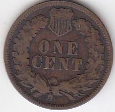 (1901) Монета США 1901 год 1 цент  3. Дубовый венок (бронза) Бронза  VF