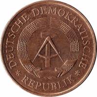 () Монета ГДР (Германия) 1969 год 5 марок ""  Бронза, покрытая Некелем  UNC