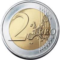 (2011) Монета Финляндия 2011 год 2 евро  3-й тип образца 2008, буквы FI, знак МД у канта Биметалл  V