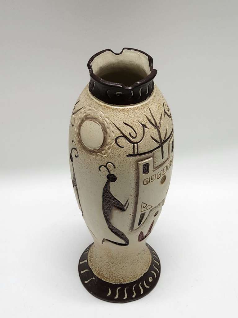 Ваза керамика в этническом стиле высота 28 см