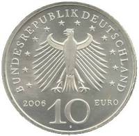 (2006) Монета Германия (ФРГ) 2006 год 10 евро "Карл Фридрих Шинкель"  Серебро Ag 925  UNC