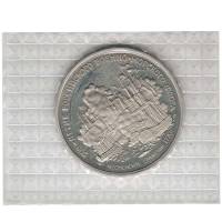 (02) Медаль Россия 1996 год "Чесменский бой"  300 лет Российскому флоту Мельхиор  PROOF