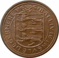 (№1971km20) Монета Гернси 1971 год frac12; Penny