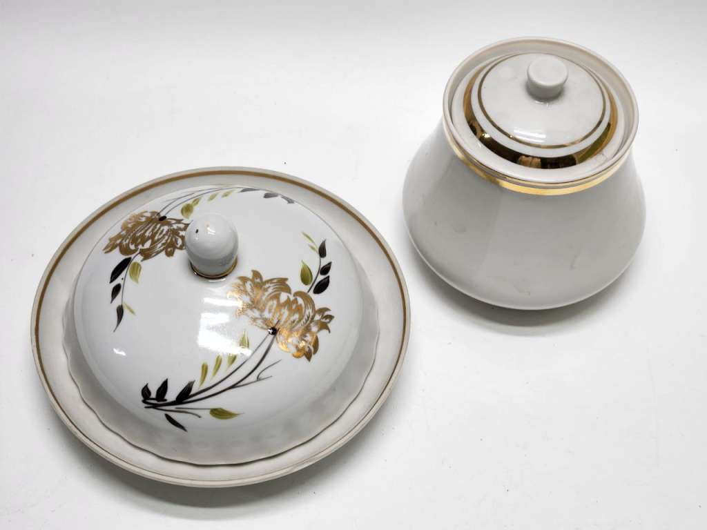 Масленка Барановка и сахарница Пролетарий 