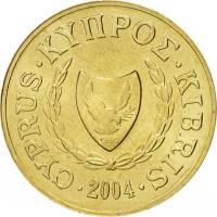 (№1991km54.3) Монета Кипр 1991 год 2 Cents (обычный голубь в руках - большой год)