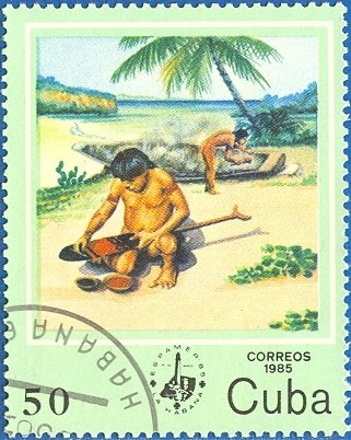 (1985-025) Марка Куба &quot;Судостроение&quot;    Выставка почтовых марок, Гавана III Θ